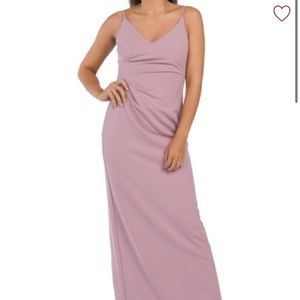 Adrianna Papell Crepe Long Slip Dress